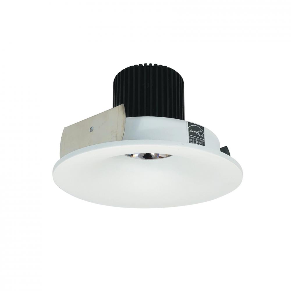 4" Iolite LED Round Bullnose, 10-Degree Optic, 800lm / 12W, 4000K, Matte Powder White Finish