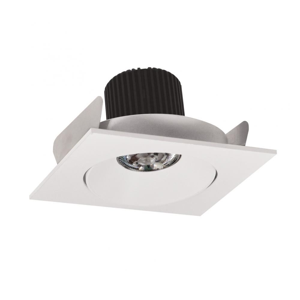 4" Iolite LED Square Adjustable Cone Reflector, 10-Degree Optic, 800lm / 12W, 2700K, White