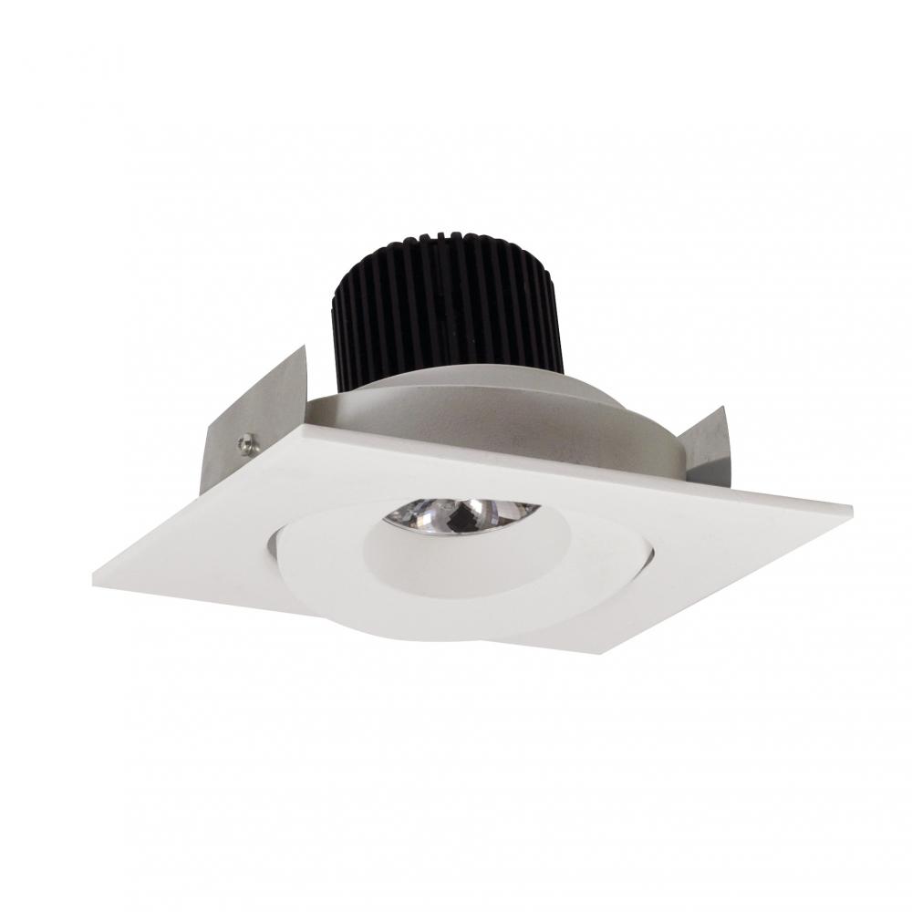 4" Iolite LED Square Adjustable Gimbal, 10-Degree Optic, 800lm / 12W, 3500K, White Finish