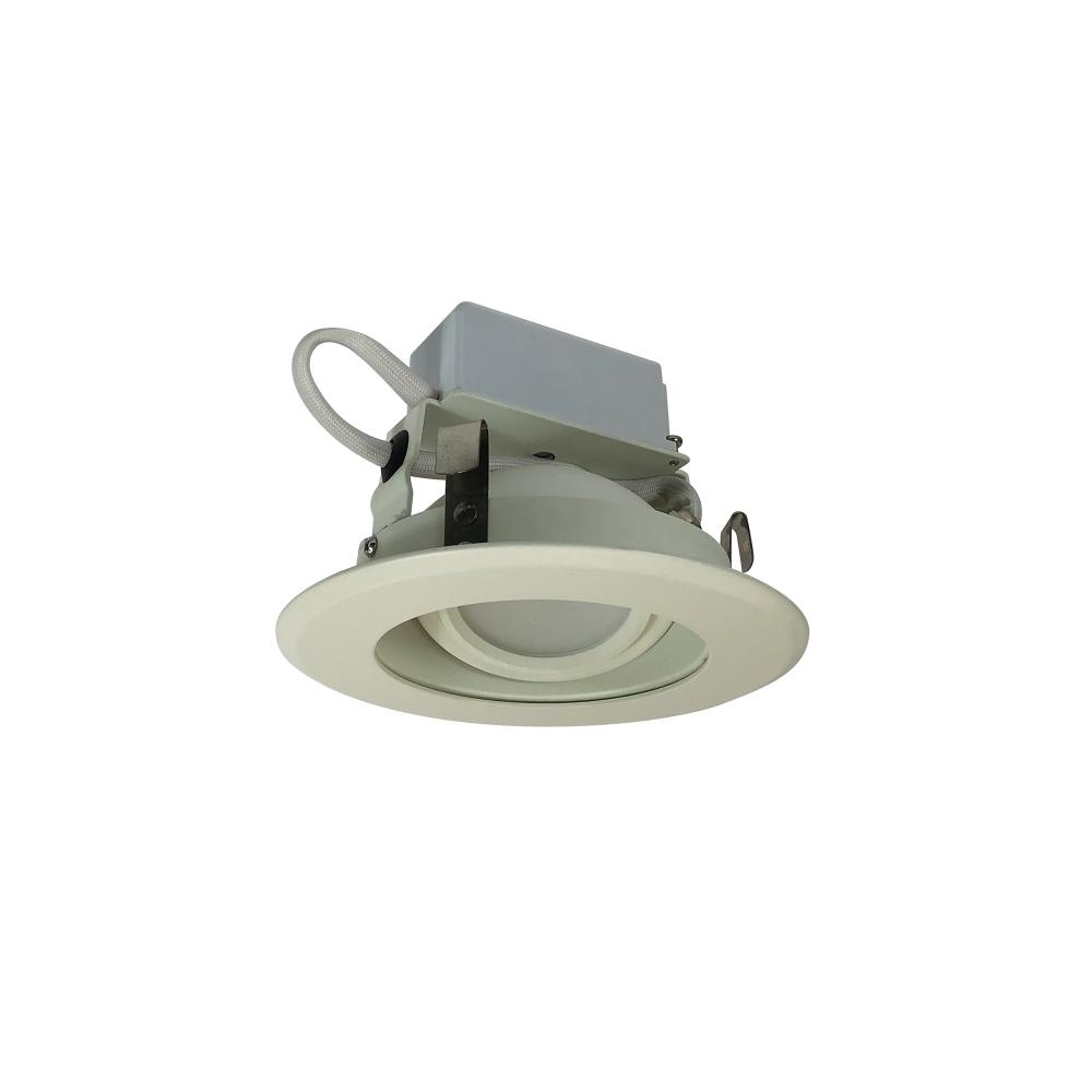 4" Cobalt Adjustable LED Retrofit, 1000lm / 12W, 4000K, White Reflector / White Flange