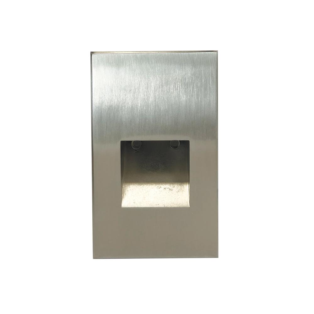 Ari LED Step Light w/ Vertical Wall Wash Face Plate, 37lm / 2.5W, 3000K, Brushed Nickel Finish