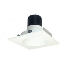 Nora NIO-4SNDC35QMPW - 4" Iolite LED Square Reflector with Round Aperture, 10-Degree Optic, 800lm / 12W, 3500K, Matte