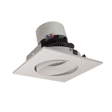 Nora NPR-4SC40XWW - 4" Pearl LED Square Adjustable Cone Retrofit, 1000lm / 12W, 4000K, White Reflector / White