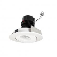 Nora NPRLV-4RG40XWW - 4" Pearl Low Voltage LED Round Adjustable Gimbal Retrofit, 1050lm / 11W, 4000K, White Finish