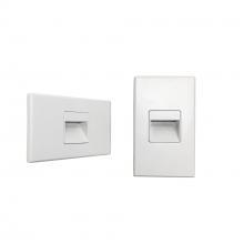 Nora NSW-720/40W - Ari LED Step Light w/ Interchangeable Horizontal and Vertical Face Plates, 47lm / 2.5W, 4000K, White