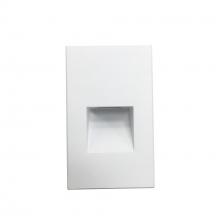 Nora NSW-730/30W - Ari LED Step Light w/ Vertical Wall Wash Face Plate, 37lm / 2.5W, 3000K, White Finish