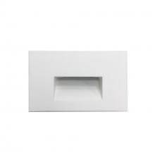 Nora NSW-740/30W - Ari LED Step Light w/ Horizontal Wall Wash Face Plate, 88lm / 5W, 3000K, White Finish