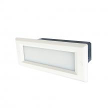Nora NSW-842/32W - Brick Die-Cast LED Step Light w/ Frosted Lens Face Plate, 146lm / 4.6W, 3000K, White Finish