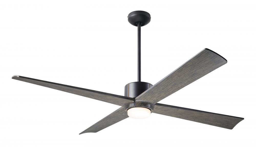 Nouveau DC Fan; Dark Bronze Finish w/ Brass; 56" Graywash Blades; 17W LED; Wall Control