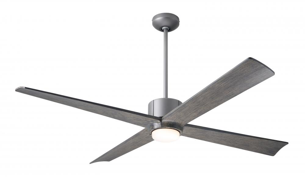 Nouveau DC Fan; Graphite Finish w/ Matte Black; 56" Graywash Blades; 17W LED; Remote Control