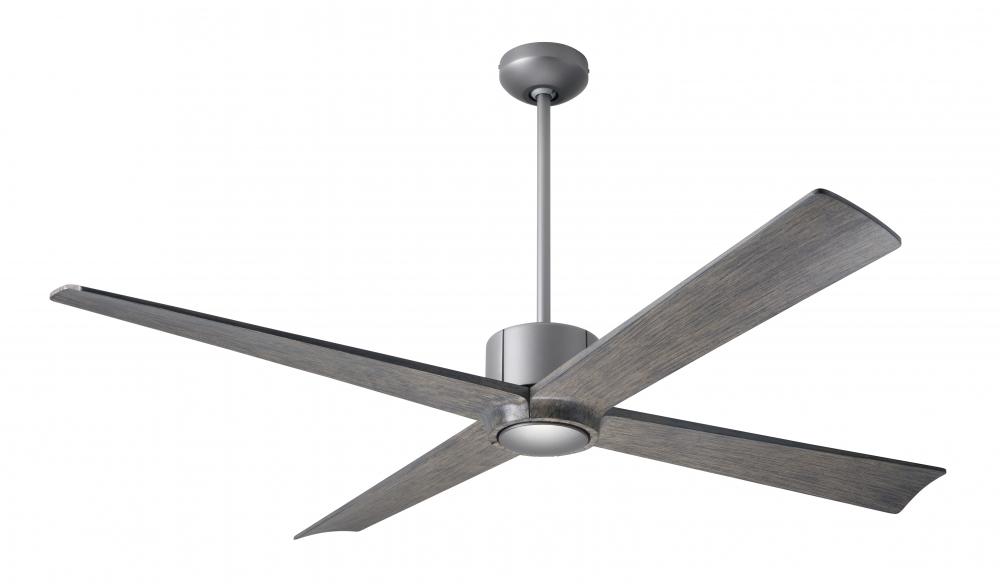 Nouveau DC Fan; Graphite Finish w/ Matte Black; 56" Graywash Blades; No Light; Remote Control