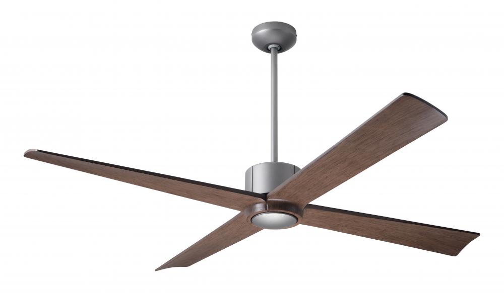 Nouveau DC Fan; Graphite Finish w/ Matte Black; 56" Mahogany Blades; No Light; Wall Control