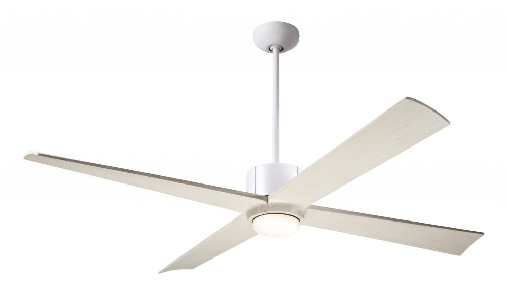 Nouveau DC Fan; Matte White Finish w/ Graphite; 56" Whitewash Blades; 17W LED; Remote Control