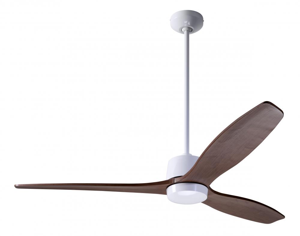 Arbor DC Fan; Gloss White Finish; 54" Mahogany Blades; No Light; Remote Control