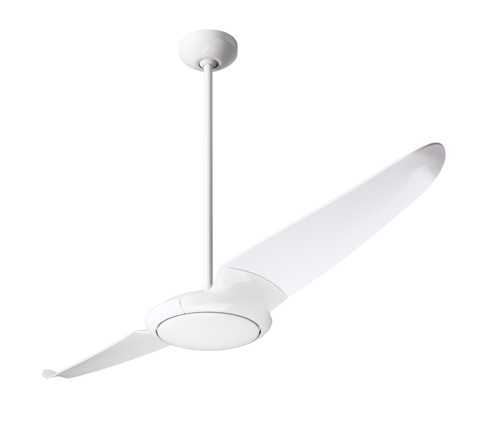 IC/Air (2 Blade ) Fan; Gloss White Finish; 56" Dark Blades; No Light; Remote Control