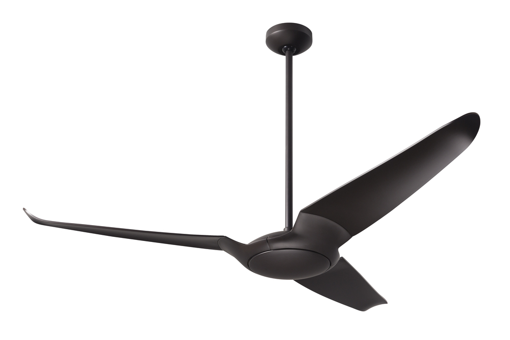 IC/Air (3 Blade ) Fan; Dark Bronze Finish; 56" Nickel Blades; No Light; Wall Control