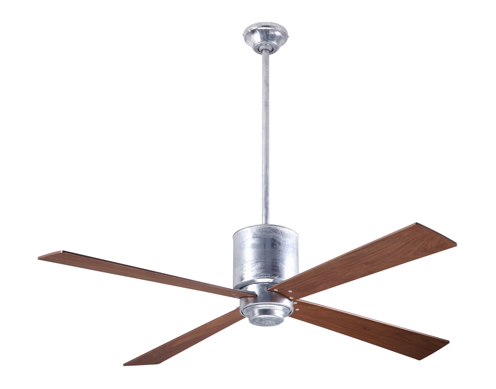 Lapa Fan; Galvanized Finish; 50" Mahogany Blades; No Light; Fan Speed Control