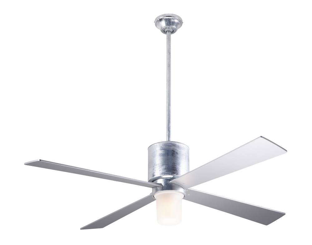 Lapa Fan; Galvanized Finish; 50" Black Blades; 17W LED; Fan Speed and Light Control (3-wire)