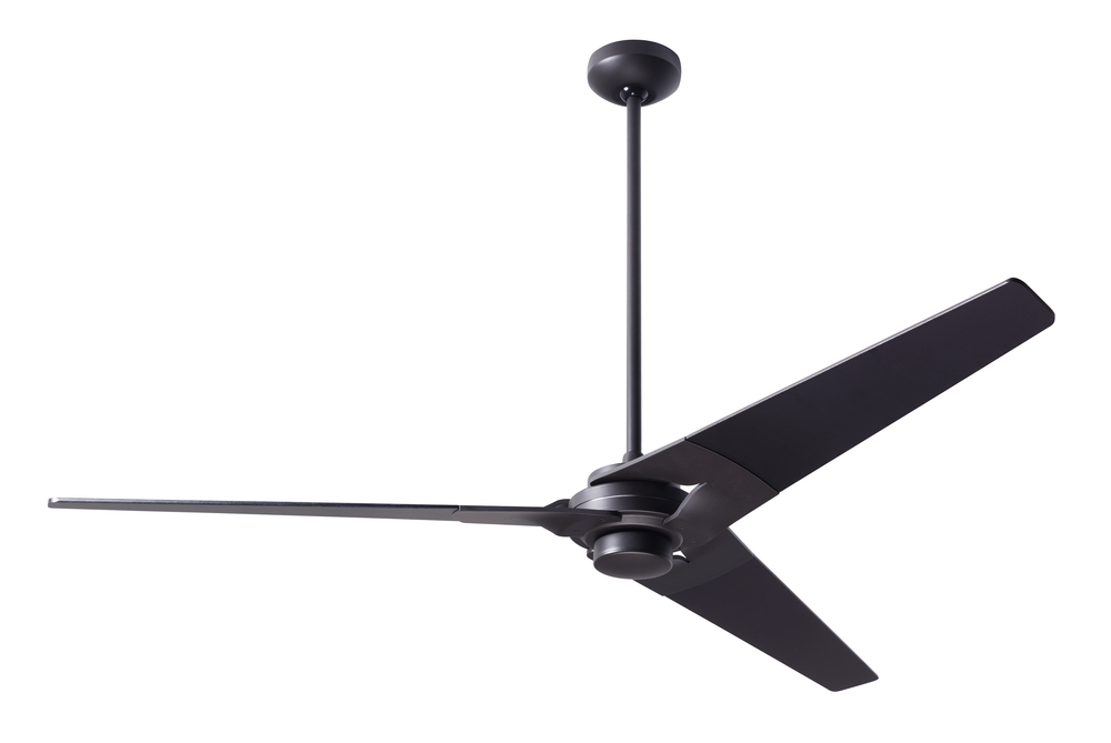 Torsion Fan; Dark Bronze Finish; 62" White Blades; No Light; Fan Speed Control