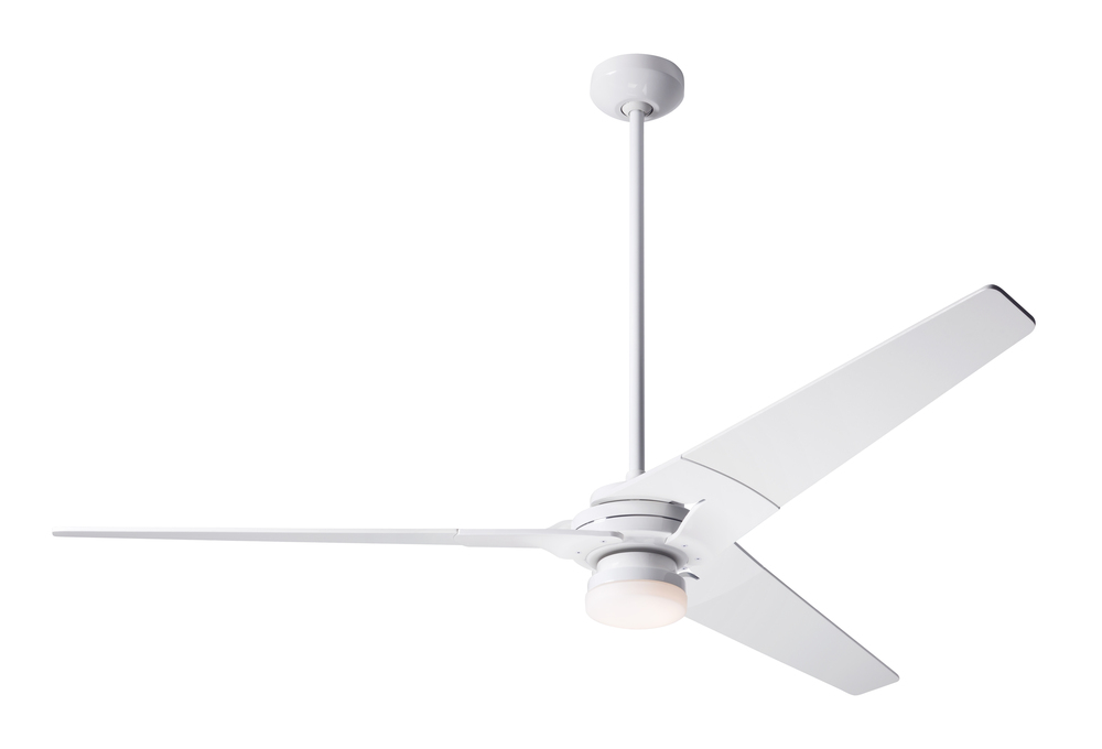 Torsion Fan; Gloss White Finish; 62" Graywash Blades; 17W LED; Fan Speed and Light Control (3-wi