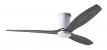 Modern Fan Co. ARB-FM-GW-54-GY-NL-RC - Arbor Flush DC Fan; Gloss White Finish; 54" Graywash Blades; No Light; Remote Control