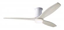 Modern Fan Co. ARB-FM-GW-54-WW-870-WC - Arbor Flush DC Fan; Gloss White Finish; 54" Whitewash Blades; 17W LED; Wall Control