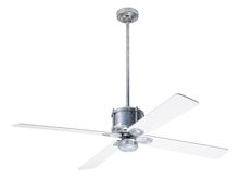 Modern Fan Co. IND-GV-50-WH-NL-WC - Industry DC Fan; Galvanized Finish; 50" White Blades; No Light; Wall Control