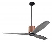 Modern Fan Co. LLX-DBTA-54-GY-NL-RC - LeatherLuxe DC Fan; Dark Bronze Finish with Tan Leather; 54" Graywash Blades; No Light; Remote C