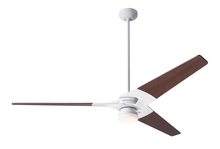 Modern Fan Co. TOR-GW-62-MG-271-002 - Torsion Fan; Gloss White Finish; 62" Mahogany Blades; 17W LED; Fan Speed and Light Control (3-wi