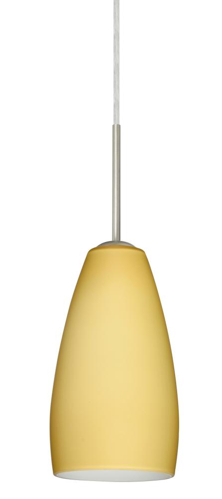 Besa Chrissy Pendant Satin Nickel Vanilla Matte 1x9W LED