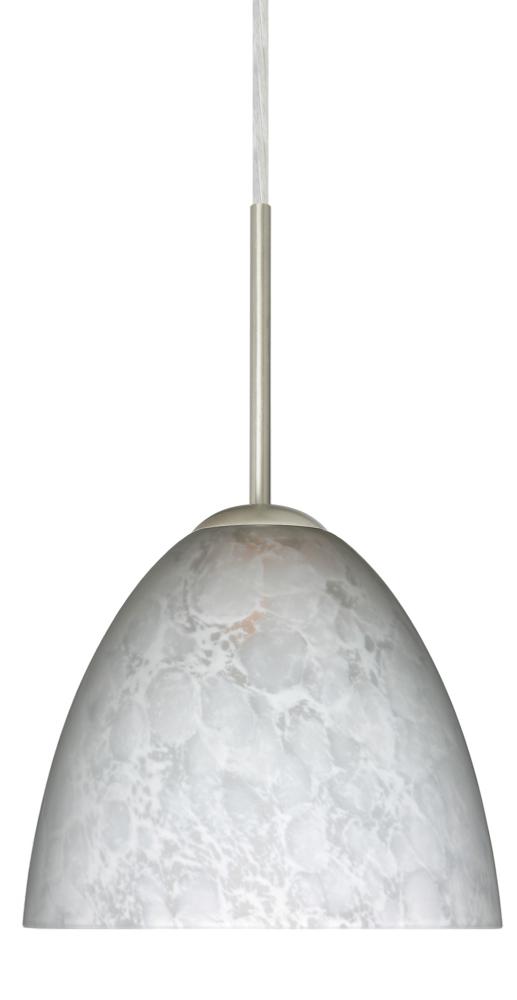 Besa Sasha LED Pendant 1Bc Carrera Satin Nickel 1x9W LED