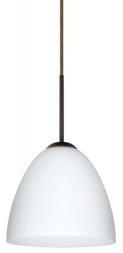 Besa Vila LED Pendant Opal Matte Bronze 1x9W LED