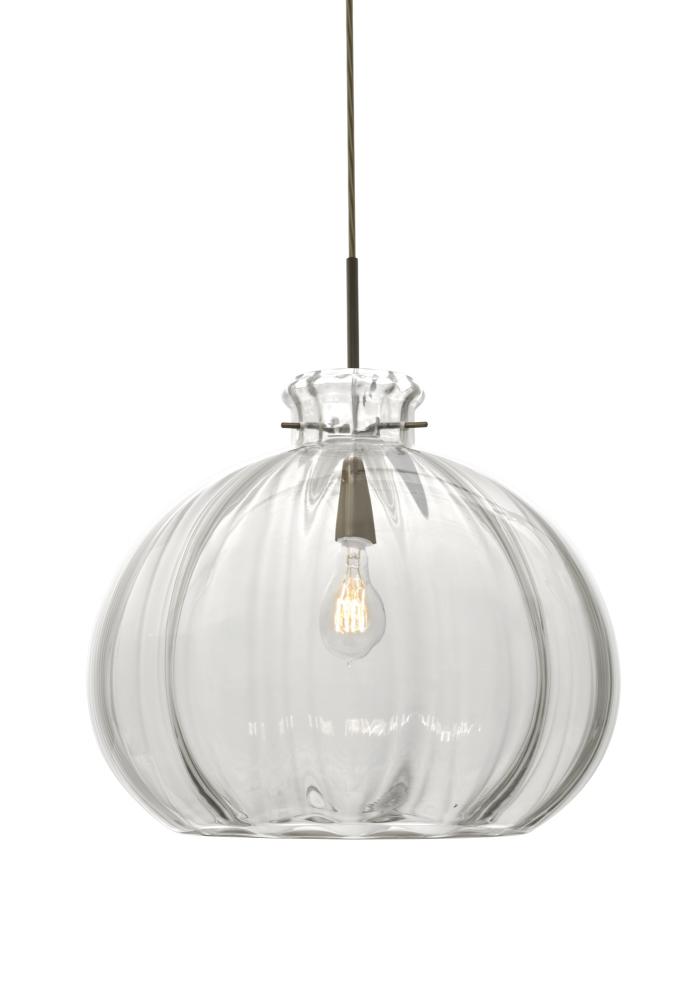 Besa Pendant Pinta 12 Clear Bronze 1x100W Medium Base