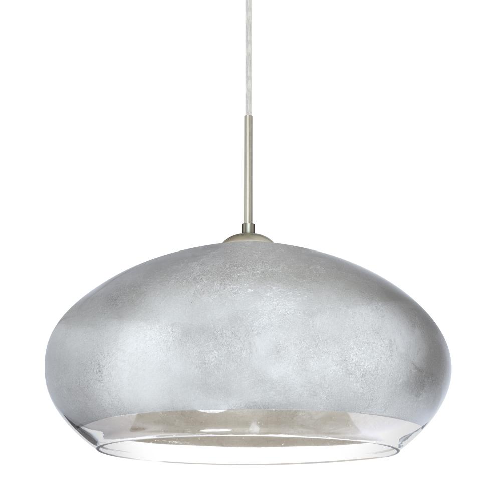 Besa Brio 14 Pendant Satin Nickel Silver Foil 1x9W LED