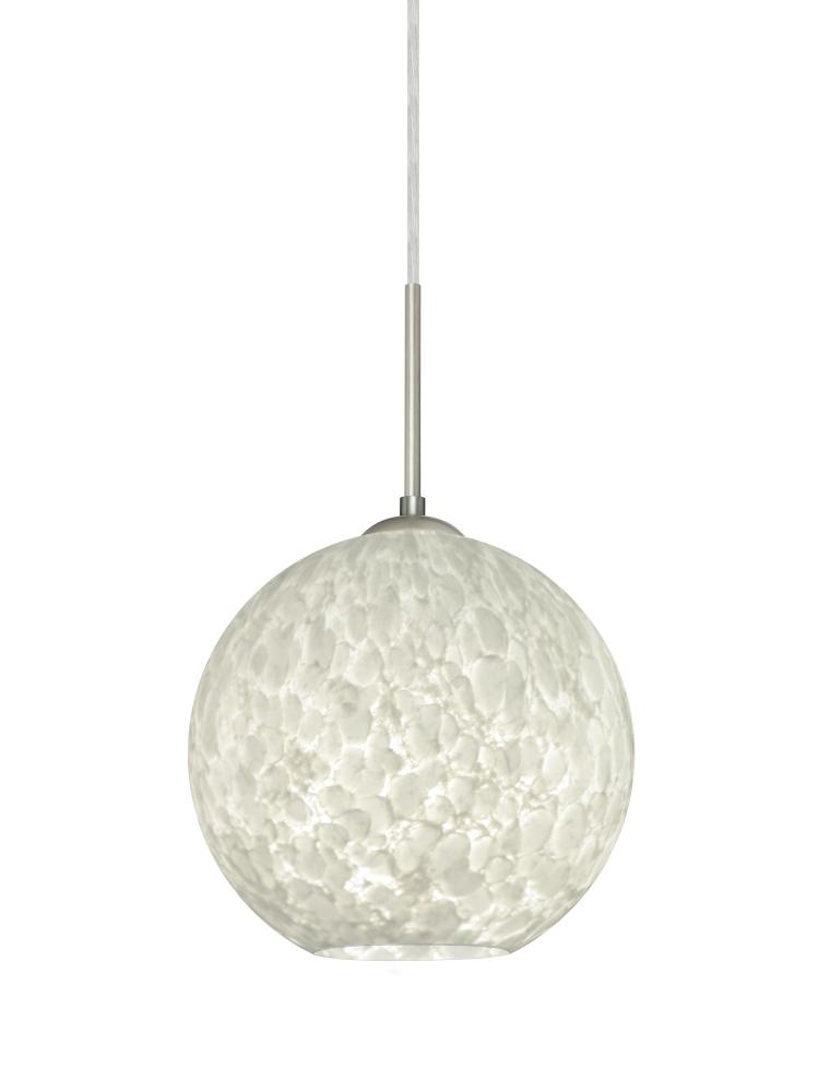 Besa Coco 8 Pendant, Carrera, Satin Nickel Finish, 1x9W LED