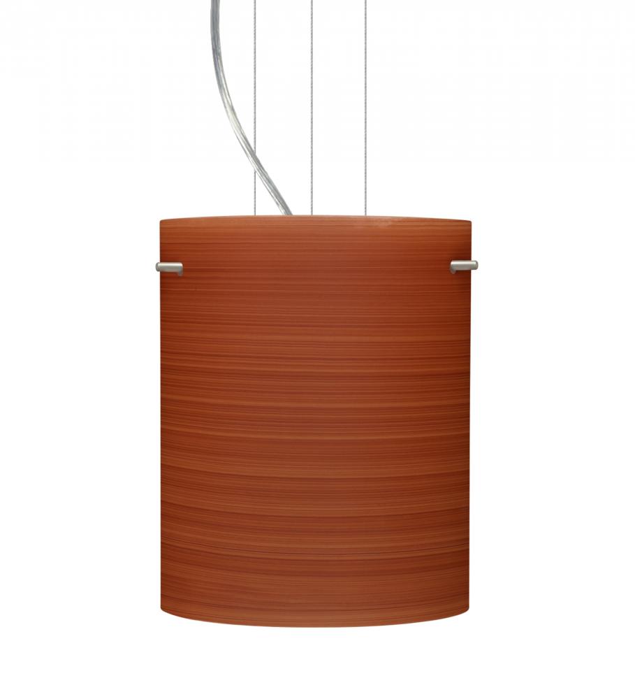 Besa Pendant Tamburo 8 Satin Nickel Cherry 1x100W Medium Base