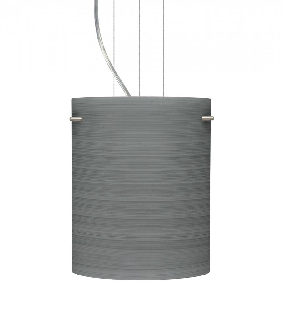 Besa Pendant Tamburo 8 Satin Nickel Titan 1x100W Medium Base