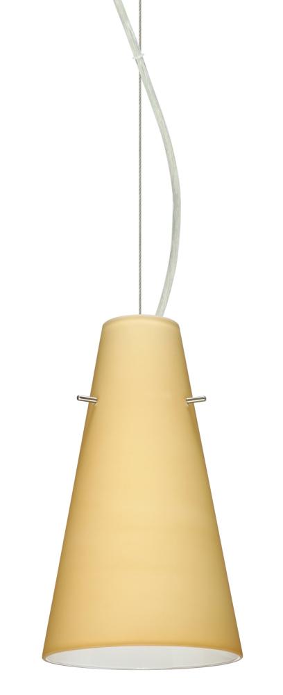 Besa Cierro Cable Pendant Vanilla Matte Satin Nickel 1x100W Medium Base