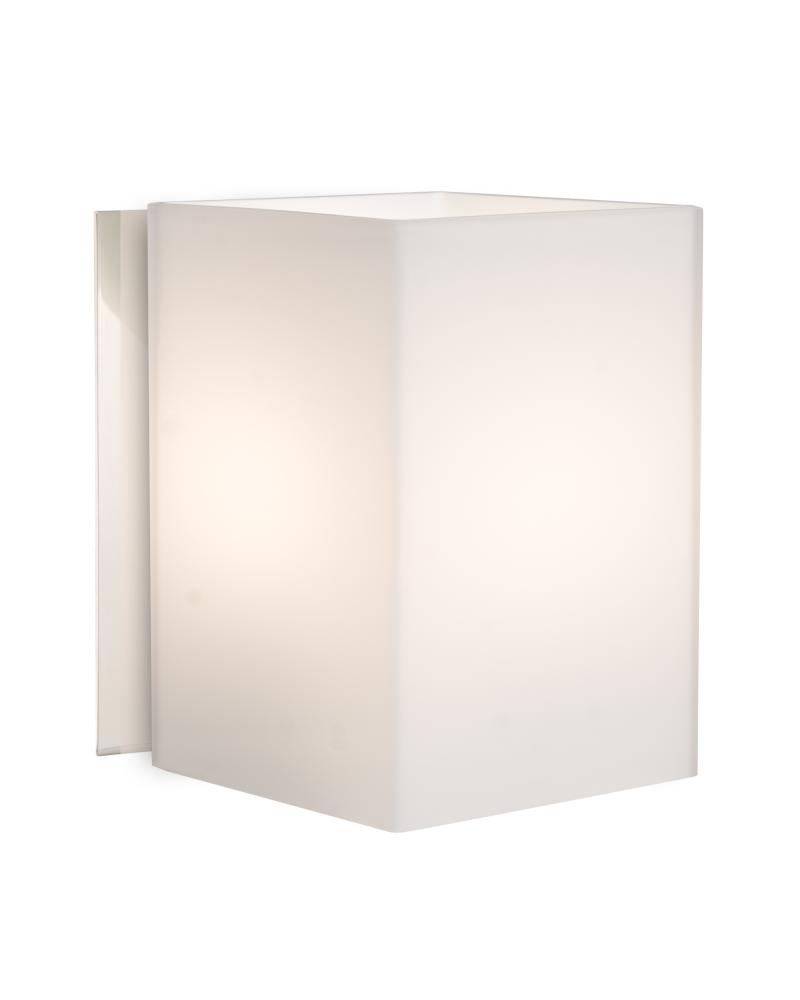 Besa, Tito Mini Sconce, Opal Matte, Chrome Finish, 1x40W Halogen