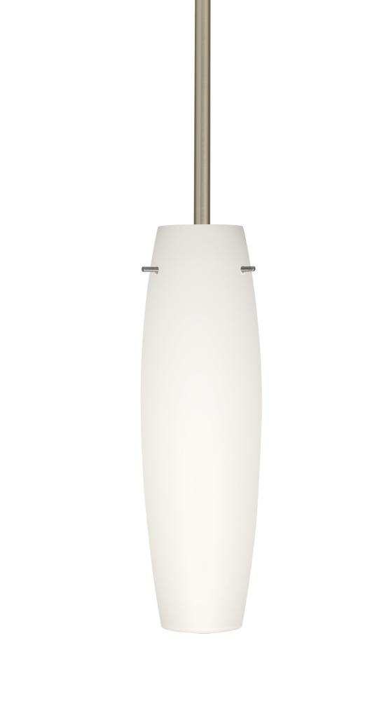 Besa Tu Tu Stem Pendant Satin Nickel Opal Matte 1x40W B10 Med