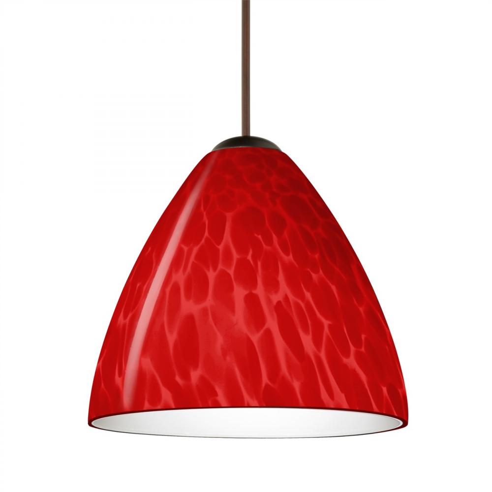 Besa, Mia Cord Pendant, Red Cloud, Bronze Finish, 1x50W MAX GY6.35 Base