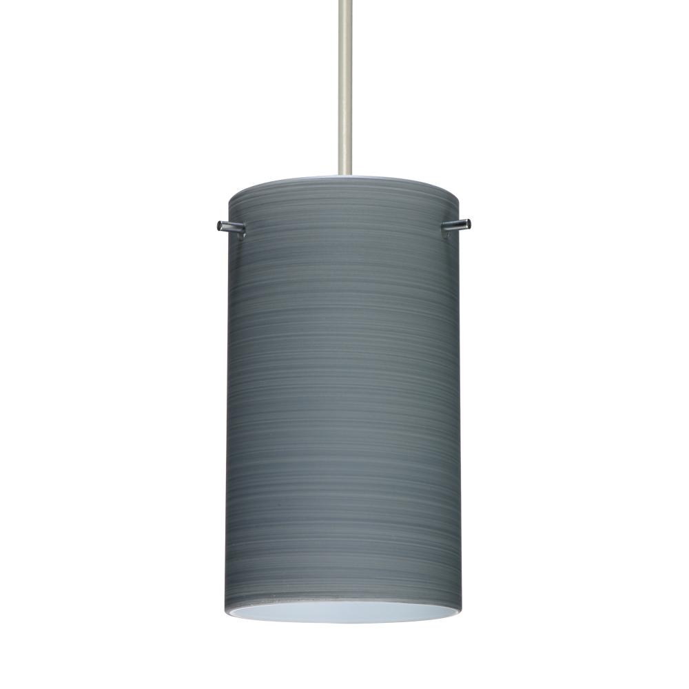 Besa Stilo 7 Pendant Satin Nickel Titan 1x50W Halogen, 277V, 0-10V Dimming