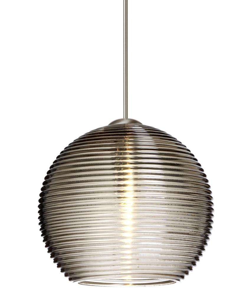 Besa Pendant Kristall 6 Satin Nickel Smoke 1x35W Halogen