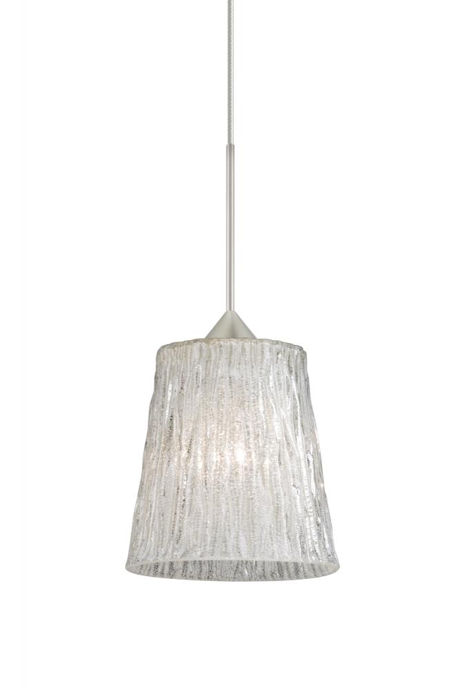 Besa Pendant Nico 4 Satin Nickel Stone Glitter 1x5W LED