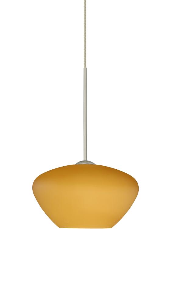 Besa Pendant Peri Satin Nickel Amber Matte 1x5W LED