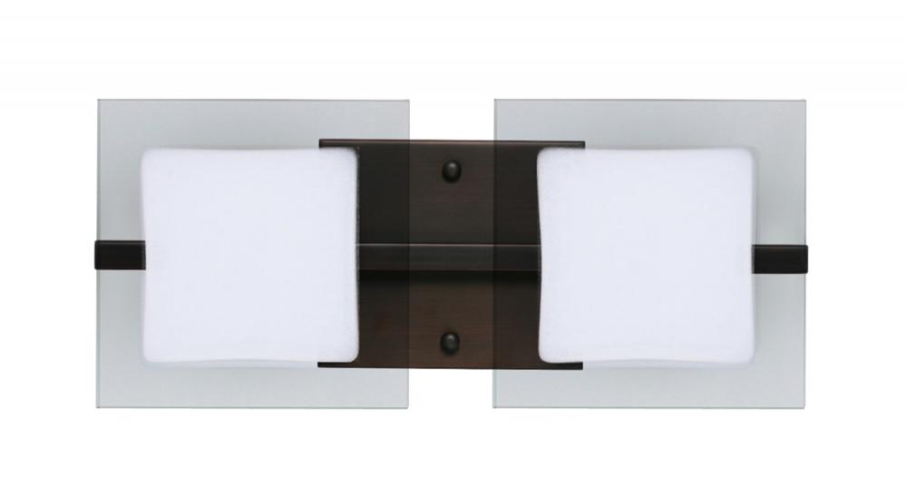 Besa Wall Alex Bronze Opal/Clear 2x5W LED