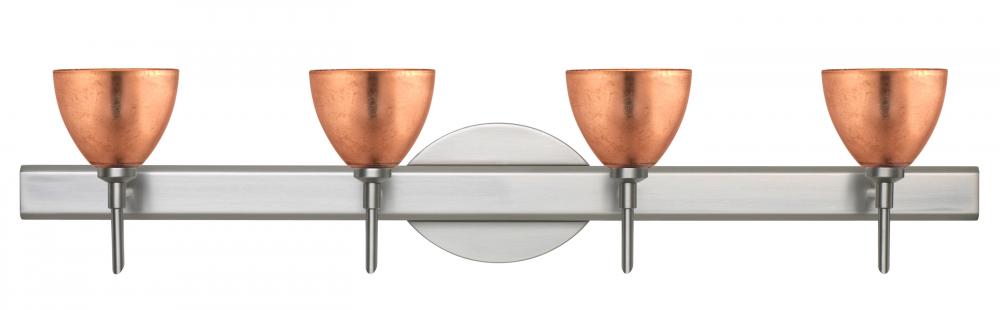 Besa Divi Wall 4SW Copper Foil Satin Nickel 4x40W G9