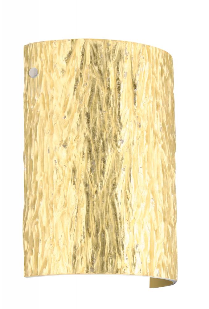 Besa Wall Tamburo Stone Polished Nickel Stone Gold Foil 1x75W Medium Base