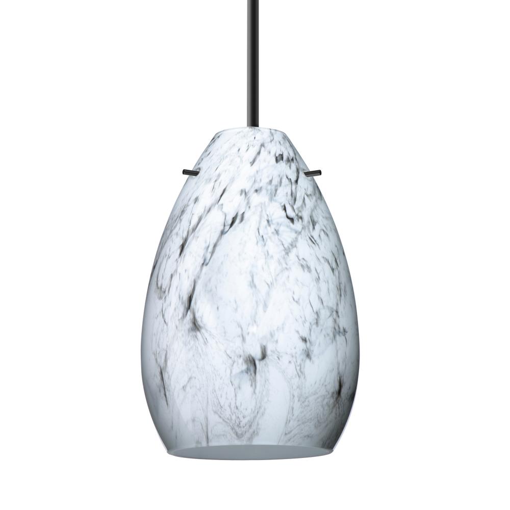 Besa Pendant for Multiport Canopy Pera 6, Black Finish, Marble Grigio 1x5W LED