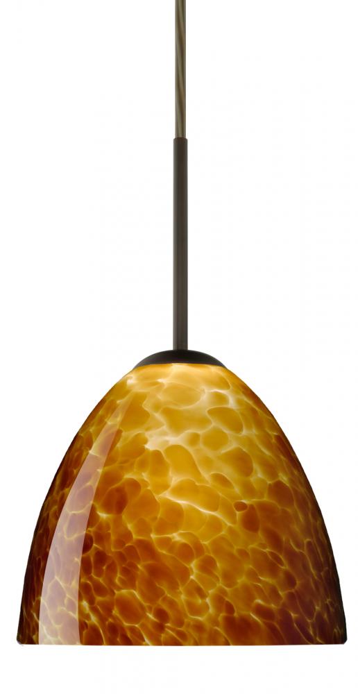 Besa Sasha LED Pendant For Multiport Canopy B Amber Cloud Bronze 1x9W LED